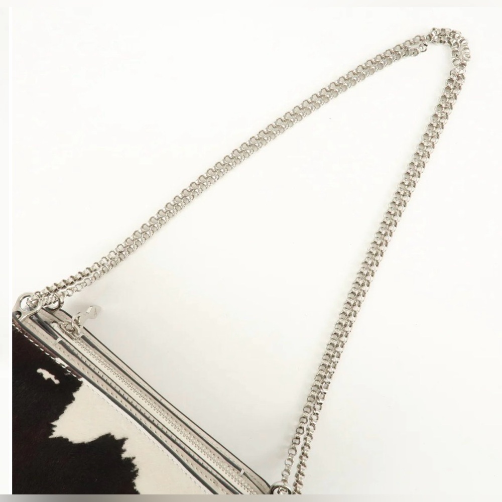 CHRISTIAN LOUBOUTIN Studded Triloubi Cowboy Western Pony Hair Chain Shoulder Bag - Picture 7 of 16